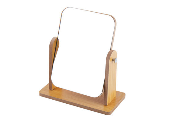Drehbare rechteckige kosmetische Tabellen-Spiegel-Buchen-hölzerner Tischplattenspiegel 9 x 24cm