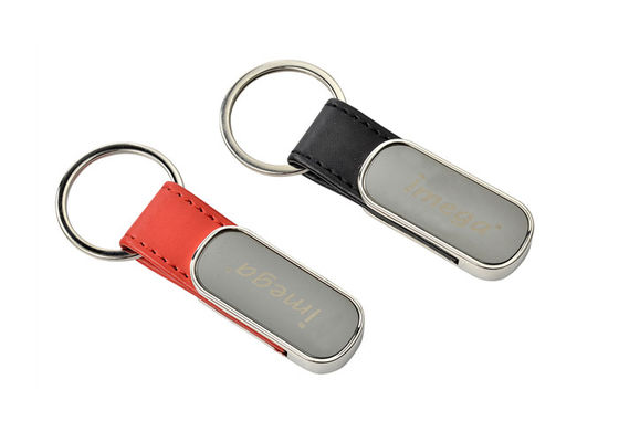 Nähender PU-lederner Schlüsselkette Laser Logo Zinc Alloy Leather Holder für Schlüssel