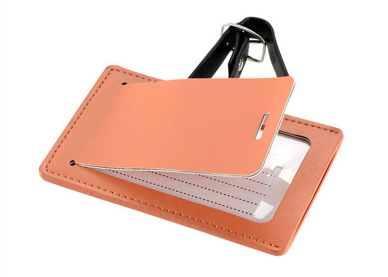 Fertigte lederner Reise-Gepäckanhänger PUs Siebdruck-Drucken Logo Baggage Tag besonders an