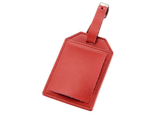 Etikettiert lederner Reise-Koffer Rechteck PUs Taschen-Aufkleber, die Koffer mit Schnallen-Bügel etikettiert