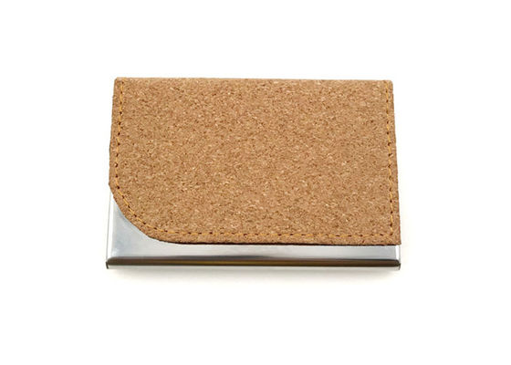 Rostfreier Eisen PU-Lederkorken-Kartenhalter magnetischer freundlicher Karten-Kasten 65g Eco