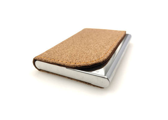 Rostfreier Eisen PU-Lederkorken-Kartenhalter magnetischer freundlicher Karten-Kasten 65g Eco
