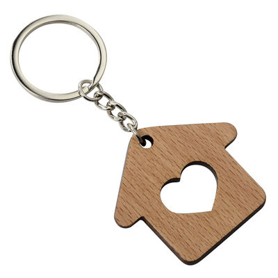 Schlüsselkette Ring Metal Pendant Bag Gift des natürlichen Holzhauses