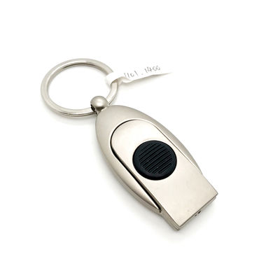 Silber Metall Schlüsselhalter für die Werbung mit Custom Logo in Silber Finish