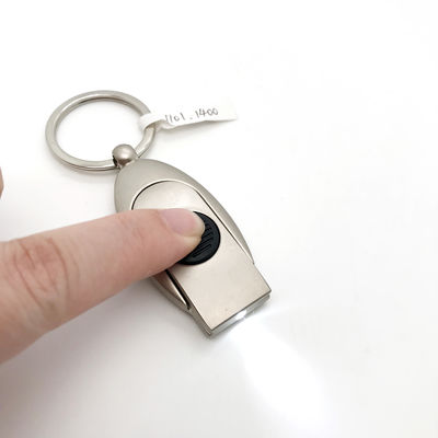 Silber Metall Schlüsselhalter für die Werbung mit Custom Logo in Silber Finish