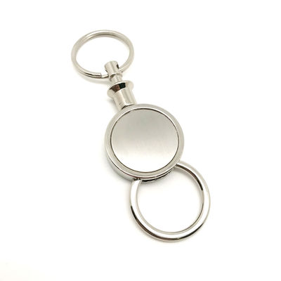 Silber Logo Customized Logo Metall Schlüsselfelder Halter