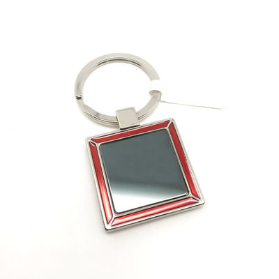 Roter Zink-Metall-Schlüsselhalter mit individuellem Logo 34x72x5mm