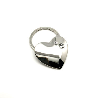 Silbermetall-Schlüsselhalter mit individuellem Logo in Polybag