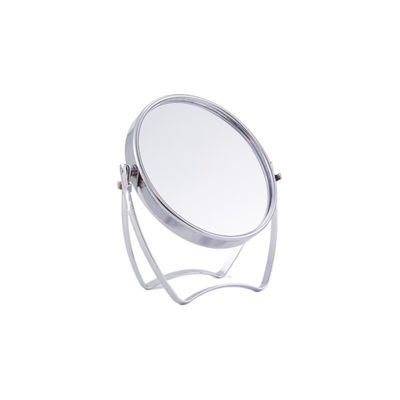 Silberner PU Led-Leder Kosmetischer Spiegel mit rotierbarer Funktion