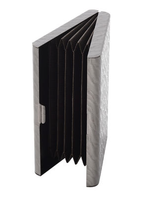 Rechteckiger schlanker und kompakter Metallkartenhalter mit PU-Design