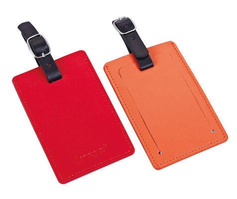 Custom PU Aluminium Gepäcktag für Reisende Personalisierte Kontaktinformationen Rechteckform