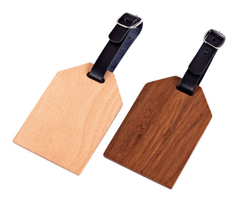 Sehenswertes Holz-Gepäck-Tag mit Sicherungsgurt für die Identifizierung von Taschen