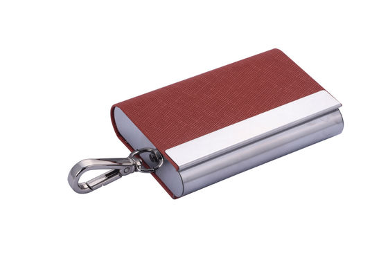 Slim Metal und PU Snap Schließkartenhalter Organisator