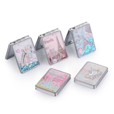 Portable Klappbare Runde Portable Make-up Taschenspiegel Kompakt kosmetische Spiegel ohne Beleuchtung