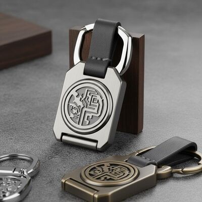 Customized Logo Metal Keychain Holder Zinc Alloy Durable Stylish Design Perfect for Corporate Gifts Events and Everyday