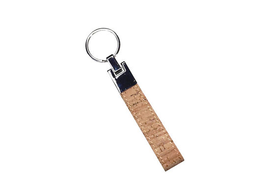 Andenken-Werbungs-Massengeschenk Cork Plain Leather Keyrings 12mm ledernes Keychains