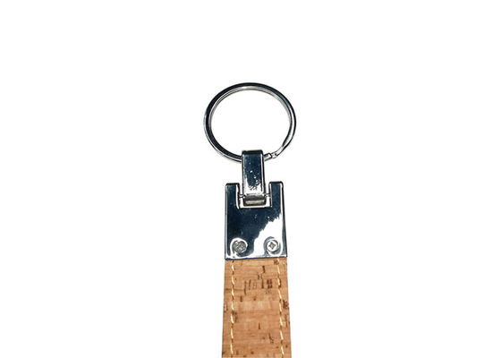 Andenken-Werbungs-Massengeschenk Cork Plain Leather Keyrings 12mm ledernes Keychains