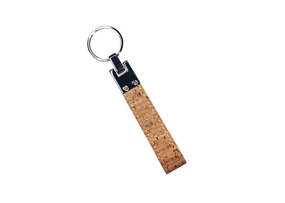 Andenken-Werbungs-Massengeschenk Cork Plain Leather Keyrings 12mm ledernes Keychains