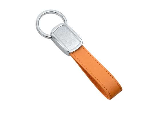 Farbband PU-personifizierte blaues ledernes Schlüsselkette Grün wölbendes Epoxidlogo