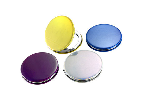 Tragbarer Schminkspiegel-spiegelt runde Damen-Handtasche Jelly Color PUs faltbares wider