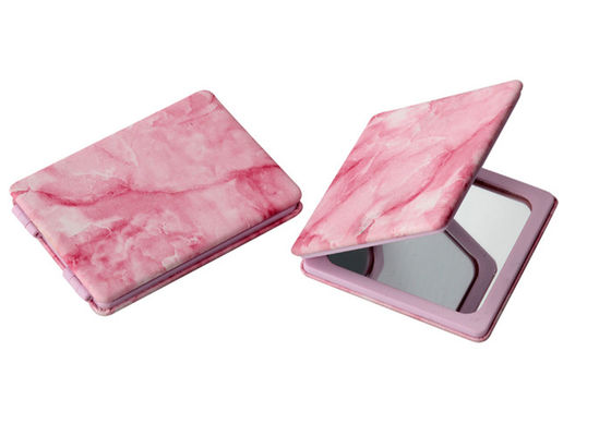 Graviertes Handtaschen-kompakter Spiegel-dekoratives Marmorsilber, das Pantone stempelt