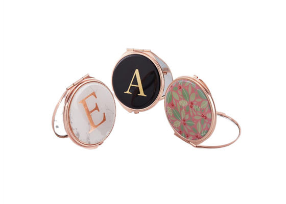 ABS asphaltieren kleinen faltenden Spiegel Rose Gold Cosmetic Pocket Mirrors Pantone