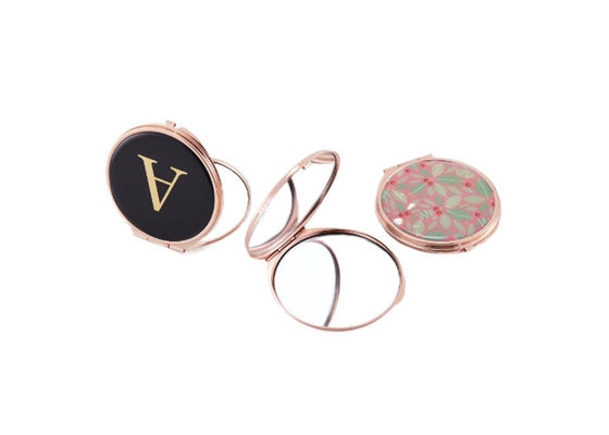 ABS asphaltieren kleinen faltenden Spiegel Rose Gold Cosmetic Pocket Mirrors Pantone