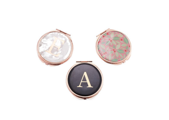 ABS asphaltieren kleinen faltenden Spiegel Rose Gold Cosmetic Pocket Mirrors Pantone