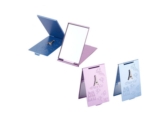 Purpurroter kosmetischer kleiner Geldbeutel-Aluminiumspiegel des Taschen-Spiegel-60mm