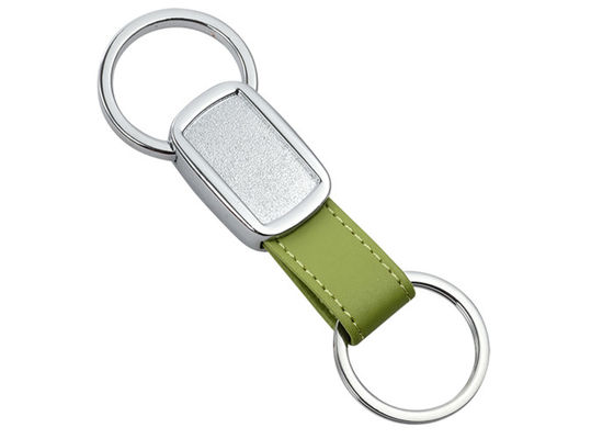 Das Epoxidwölben personifizierte ledernen Band-Metallschlüsselring der Schlüsselanhänger-10mm Debossed