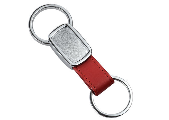 Das Epoxidwölben personifizierte ledernen Band-Metallschlüsselring der Schlüsselanhänger-10mm Debossed