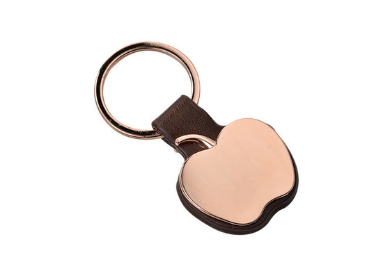 Legierungs-PU-lederne Schlüsselkette Pantone Rose Gold Key Rings Zinc