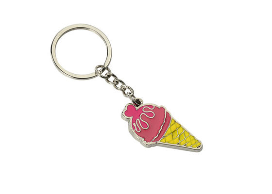 Pantone-Email-Eiscreme-Schlüsselanhänger-Zink-Legierungs-nettes Auto Keychains