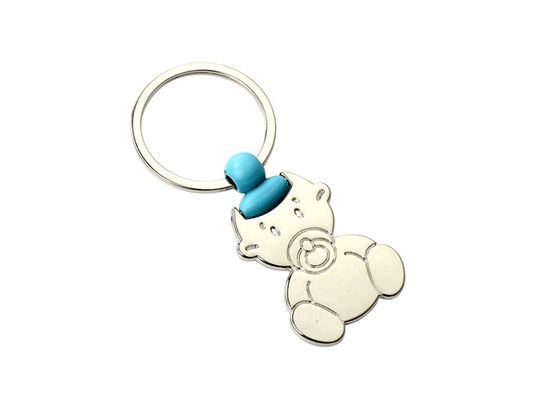 Nettes Metallschlüsselketteneinkaufslaufkatzen-Scheinschlüsselring des Baby-Muster-2mm