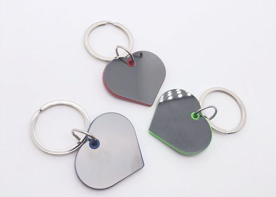 Vernickelungs-Metallplastikschlüsselanhänger Eisen-Schlüssel-Ring Heart Shapes 4.2mm