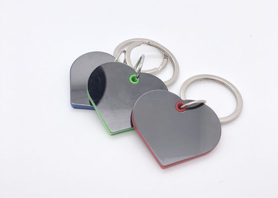 Vernickelungs-Metallplastikschlüsselanhänger Eisen-Schlüssel-Ring Heart Shapes 4.2mm