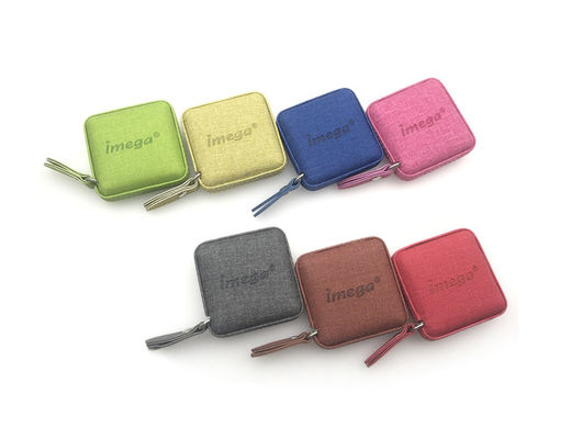 Lederne Mini Retractable Tape Measure Fabric Beschaffenheit Debossing Logo Souvenir ABS-PUs
