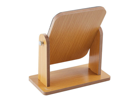 Drehbare rechteckige kosmetische Tabellen-Spiegel-Buchen-hölzerner Tischplattenspiegel 9 x 24cm