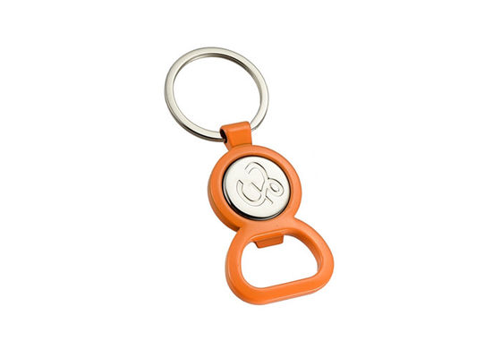 Zink-Legierungs-Metalleinkaufslaufkatzen-Münzen-Halter-Schlüsselring ringsum Flaschen-Öffner
