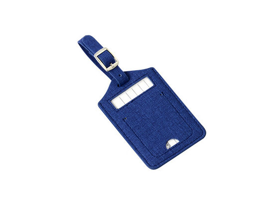 Ledernes Werbungsgeschenk Pantone-Farbrechteck-Gewebe-Gepäckanhänger-Reise-PUs