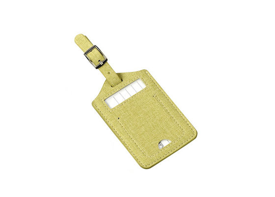 Ledernes Werbungsgeschenk Pantone-Farbrechteck-Gewebe-Gepäckanhänger-Reise-PUs