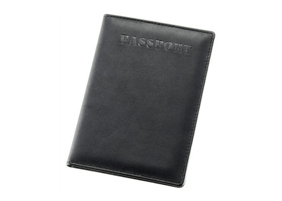 Fester Rechteck-Reise-Pass-Halter fertigte Logo Pu Leather Passport Holder besonders an