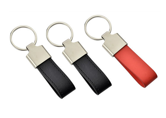 Kundengebundener Logo Leather Key Chains Zinc-Legierungs-Laser, der Mini Key Holder graviert