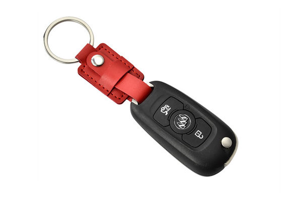 Zink-Legierungs-Rahmen-Auto-Schlüssel-Ring Holder Braided PU-echter lederner Schlüsselhalter