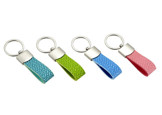 Lederne Schlüsselanhänger Gewebebeschaffenheit PUs fertigten Logo Multifunction Key Holder besonders an