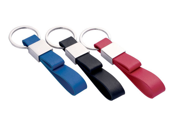 Doppelschichten PU überziehen Schlüsselanhänger-Zink-Legierung Mini Key Holder mit Leder