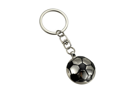 Fußball-Metalllaser gravierte Schlüsselringe Logo Cute Key Chain für Andenken-Geschenk