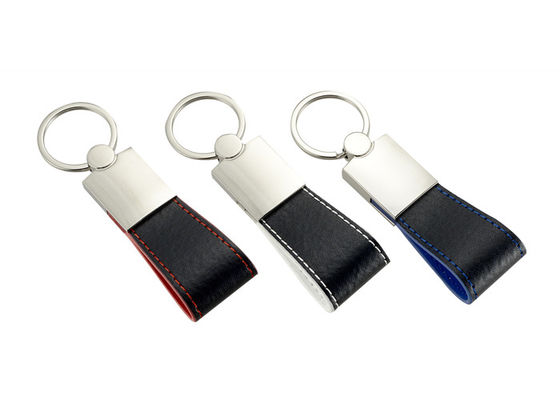 Lederne Schlüsselanhänger Debossing Logo Zinc Alloy Key Holder Sektor PUs