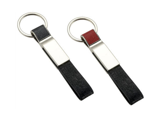 Handgelenk-Bügelschlüsselkette Zink-Legierungs-Metallschlüsselhalter kundengebundener Schlüsselring PUs lederner