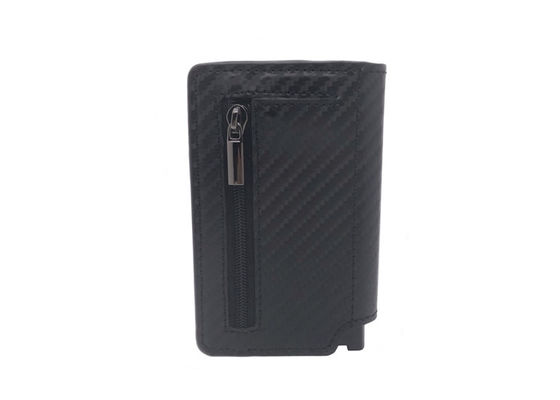 Guter Preis Kreditkarte-Organisator-Wallet Rectangle Card-Halter Kohlenstoff PUs lederner RFID Online